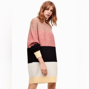 Aritzia Wilfred Free Cipriana Dress Size 2 / Tan, Black, Pink, Yellow